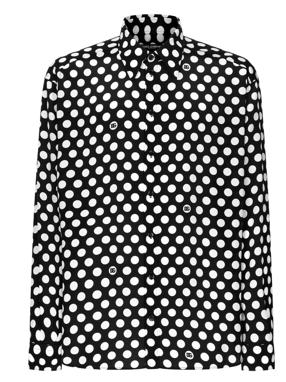 Dolce & Gabbana polka dot-print silk shirt